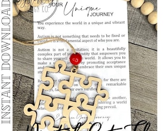 Your Unique Journey Autism Awareness Ornament, Autism Gift, Autism Awareness Car Charm, Story Ornaments ***Digital File Only