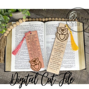 Educateur sage - marque-page chouette, marque-page chouette SVG, marque-page chouette avec carte histoire, cadeau enseignant ** fichier numérique uniquement