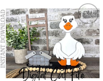Goose Interchangeable Base File Shelf Sitters, Goose Interchangeable SVG BASE FILE Only, Goose Changeable Laser Cut File **Digital File Only