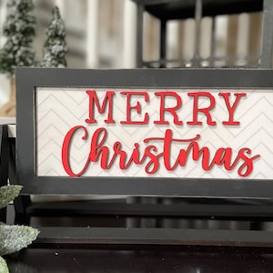 Add on for Farmhouse Interchangeable Sign Shelf Sitter, Merry Christmas, ADD ON ONLY Interchangeable Sign Digital File Only, Glowforge