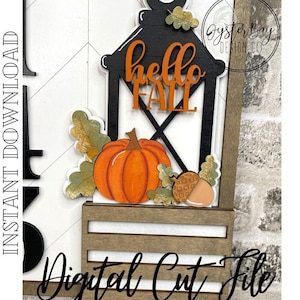 Add on for Interchangeable Address Plaque SVG, Interchangeable Address Plaque, Fall Lantern Insert, Fall Sign SVG ***Digital File only
