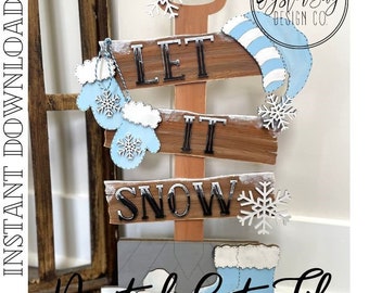 Standing Shovel, Winter Decor, Porch/Fireplace Decor, Snow Shovel Sign SVG, Winter Snow Decor Porch Post  ***Digital File only