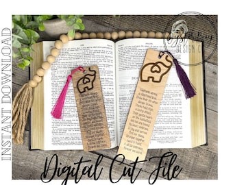 Unbreakable bond of Sisterhood - Elephant Bookmark, Elephant Bookmark SVG, Elephant Bookmark with Story Card **Digital File Only