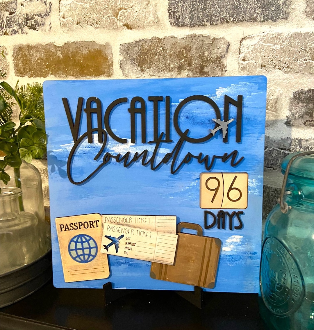 Vacation Countdown Calendar, Perpetual Countdown Calendar, Vacation