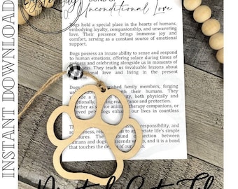 The Eternal Bond of Unconditional Love Dog Ornament, Dog Ornament, Pet Ornament, Car Charm, Story Ornaments***Digital File Only