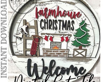 Add-On Insert for 10.50" Interchangeable Door Hanger/Interior Sign, Farmhouse Christmas, Merry Christmas Sign, SVG, Digital File only