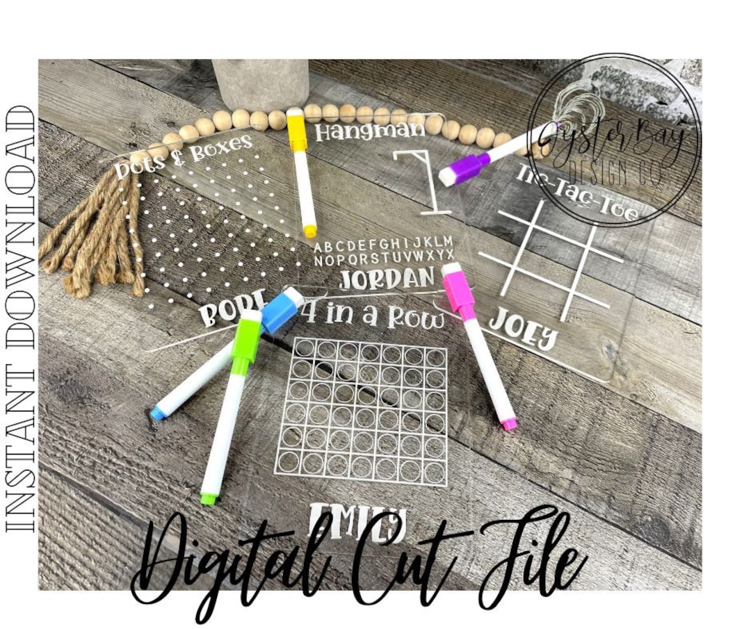 Acrylic Board Game Bundle, Kids Pen and Pencil Games, Kids Games, Party