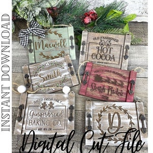 Décorations de noodle board - 6 modèles inclus, décoration de Noël de noodle board, décoration de Noël de ferme personnalisée *** fichier numérique uniquement
