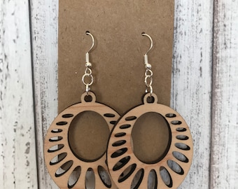 Mid Century Modern Inspired Wood Earring  - 4 Styles, DIGITAL File ONLY, No Physical Product