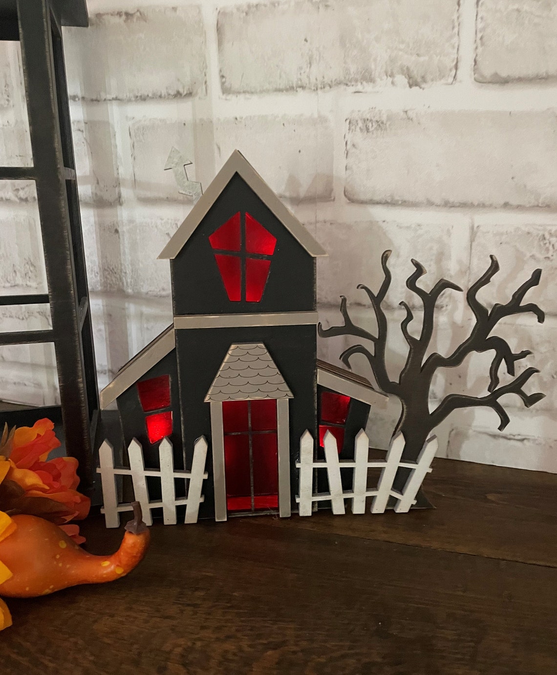 3D Haunted House Fairy Light Holder Small Halloween Fairy Etsy