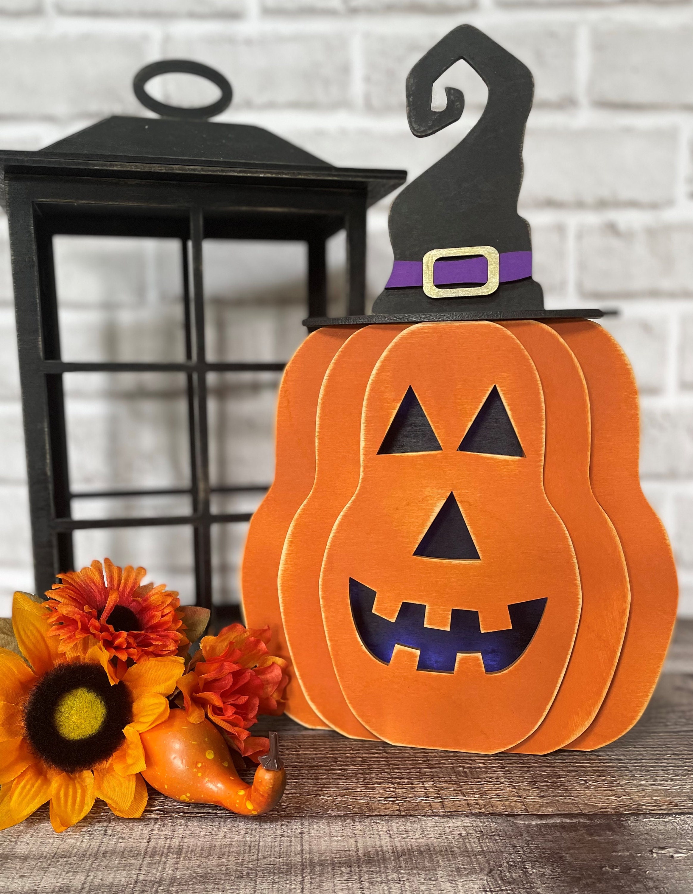 3D Jackolantern Fairy Light Holder Large Halloween Fairy Etsy