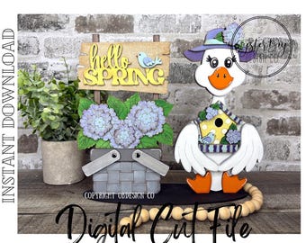 Goose Shelf Sitter Spring Insert SVG, Laser Cut File (Digital Download