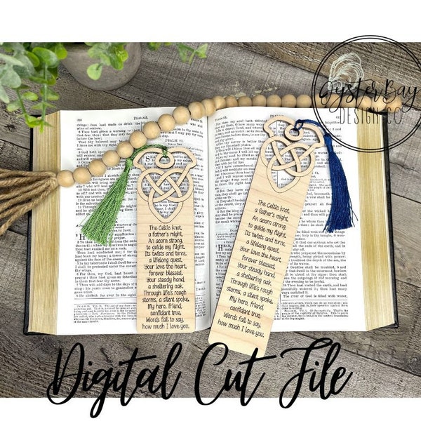 Legacy of Love - Fatherhood Celtic Knot Bookmark, Fatherhood Knot Bookmark SVG, Fatherhood, Father-Child Story Bookmark **Digital File Only