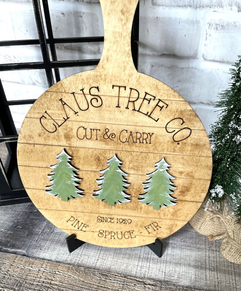 Christmas cutting boards round shiplap cutting board tree etsy