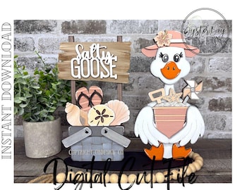 Beach Insert for the Goose Interchangeable Shelf Sitters, Goose Interchangeable Insert File Only, Goose Changeable **Digital File Only