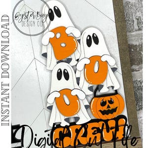 Add on for Interchangeable Address Plaque SVG, Boo Crew, Halloween Interchangeable Address Plaque, Boo Ghosts SVG **Digital File only