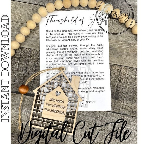 Threshold of Joy - New Home Ornament, New House Ornament SVG, Car Charm, New Home Story Ornaments **Digital File Only