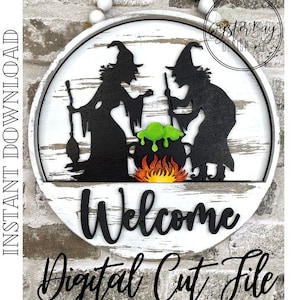 Add-On Insert for 10.50&quot; Interchangeable Door Hanger/Interior Sign, Witches Brew, Halloween, Spooky Halloween SVG ***Digital File only***