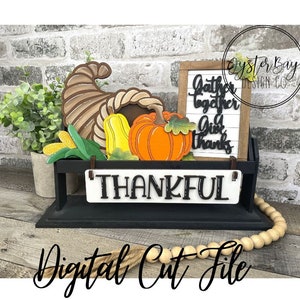 Add on for Interchangeable Wagon/Crate/Raised Shelf Sitter Cornucopia, Thanksgiving Tiered Tray, Fall Decor, Fall SVG ***Digital File Only