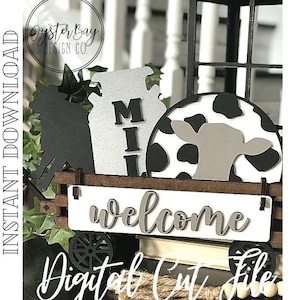 Complemento para carrinho intercambiável/caixa de prateleira - Holy Cow, carrinho intercambiável/caixa de pé, somente arquivo digital, Glowforge