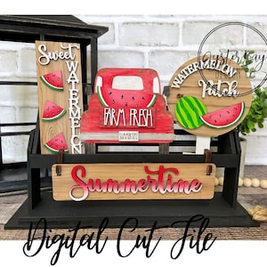 Add on for Interchangeable Wagon/Crate/Raised Shelf Sitter- Watermelon Tiered Tray, Watermelon Wagon/Crate/Raised Shelf Digital File Only