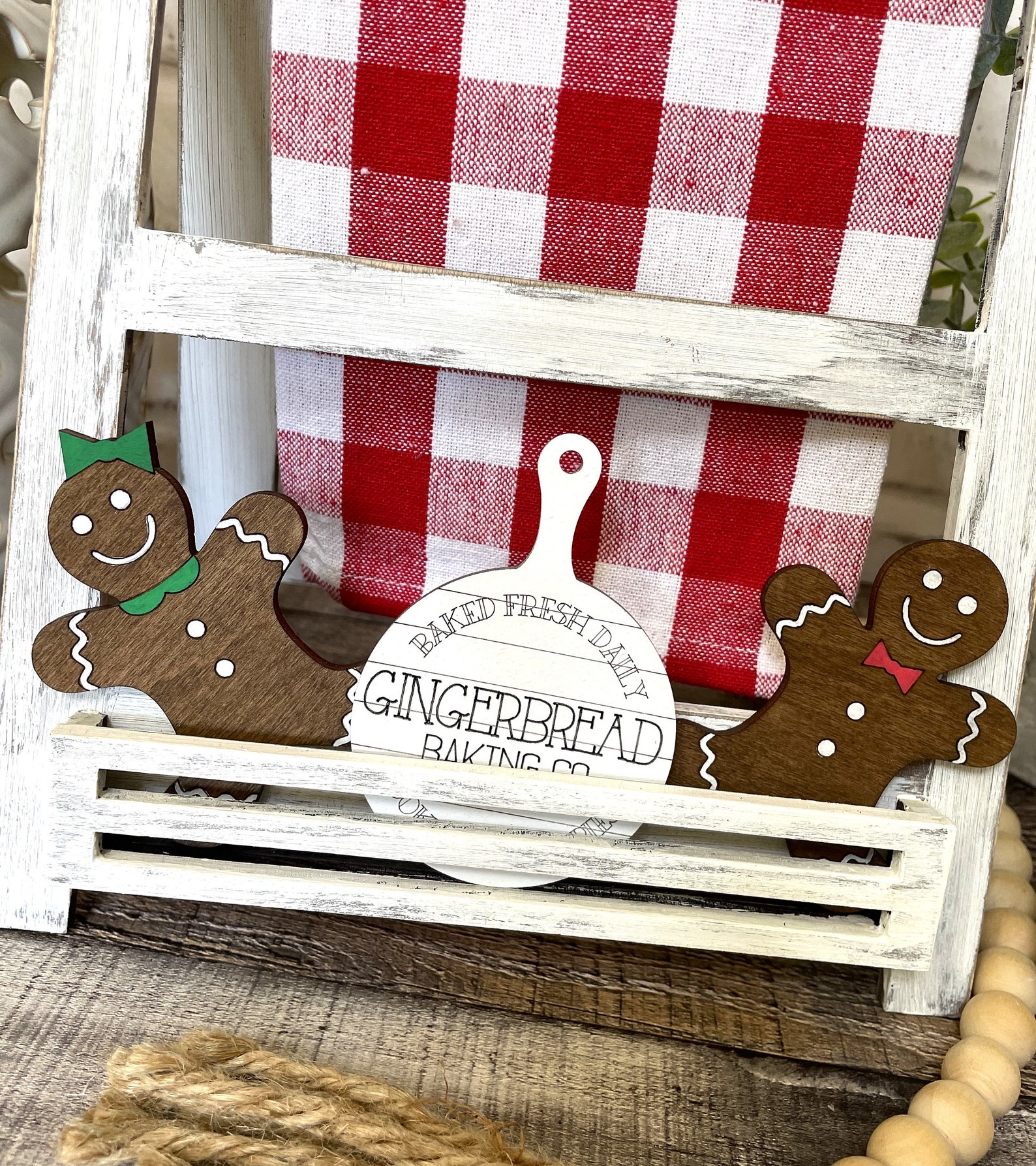 Tea Towel Mini Interchangeable INSERT ONLY Gingerbread - Etsy