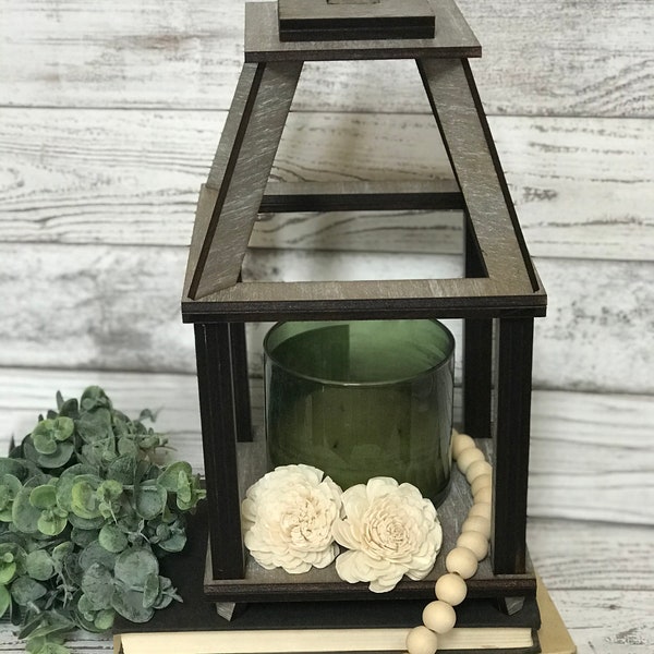 Farmhouse Lantern 6.5" Square Lantern, Candle holder, Centerpiece, Digital File Only