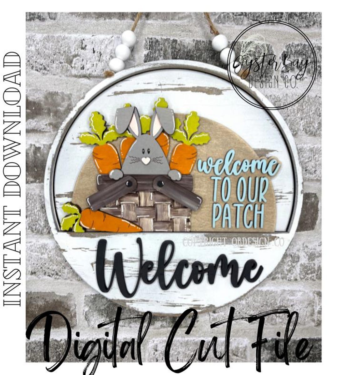 Easter Sign Insert SVG, Welcome to Our Patch 10.50" Door Hanger ...