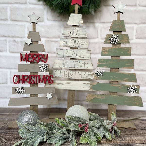 Pallet Christmas Tree Shelf Sitter, Rustic Farmhouse Christmas, Rustic Christmas Decor, Home Decor, Entryway Décor, DIGITAL Files only