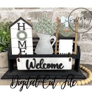 Add on for Interchangeable Wagon/Crate/Raised Shelf Sitter - Home - Water Pitcher Tiered Tray, Everyday Tiered Tray ***DIGITAL FILE ONLY***