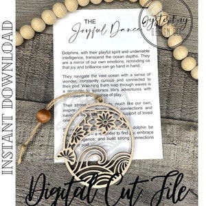 The Joyful Dance - Delphin Ornament, Inspirational Delphin Ornament SVG, Auto Charm, Inspiration Geschenk Geschichte Ornamente ** Nur digitale Datei