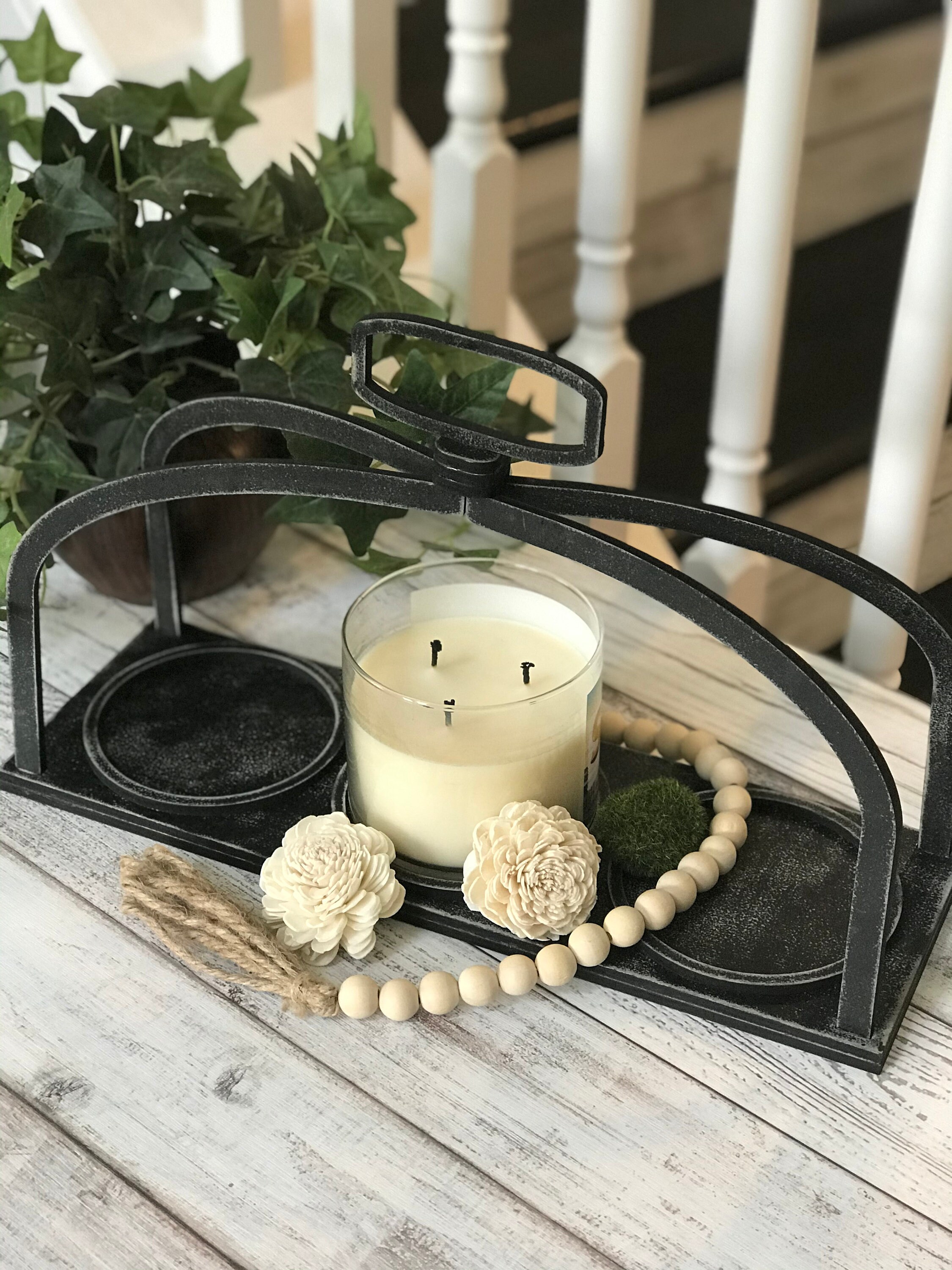 Farmhouse Dome Candle Holder 3 Candle Holder Centerpiece Etsy Canada