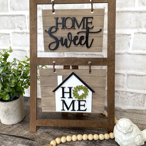 Insert for Ladder Farmhouse Interchangeable Sign, Home Sweet Home, Our Home, Home Sign Interchangeable Hanging Sign ***Digital File Only