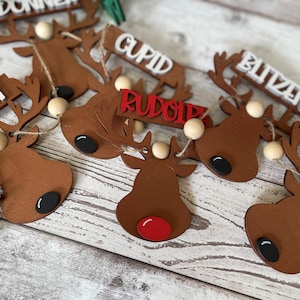 Reindeer Christmas Banner, Mantle Christmas Banner, Christmas Décor, Decorative Reindeer Banners Laser SVG Files, ***Digital file only