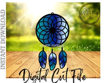 Dreamcatcher Suncatcher Windchime SVG, Suncatcher SVG, Windchime SVG, Laser Cut File, Suncatcher Cut File **Digital File Only