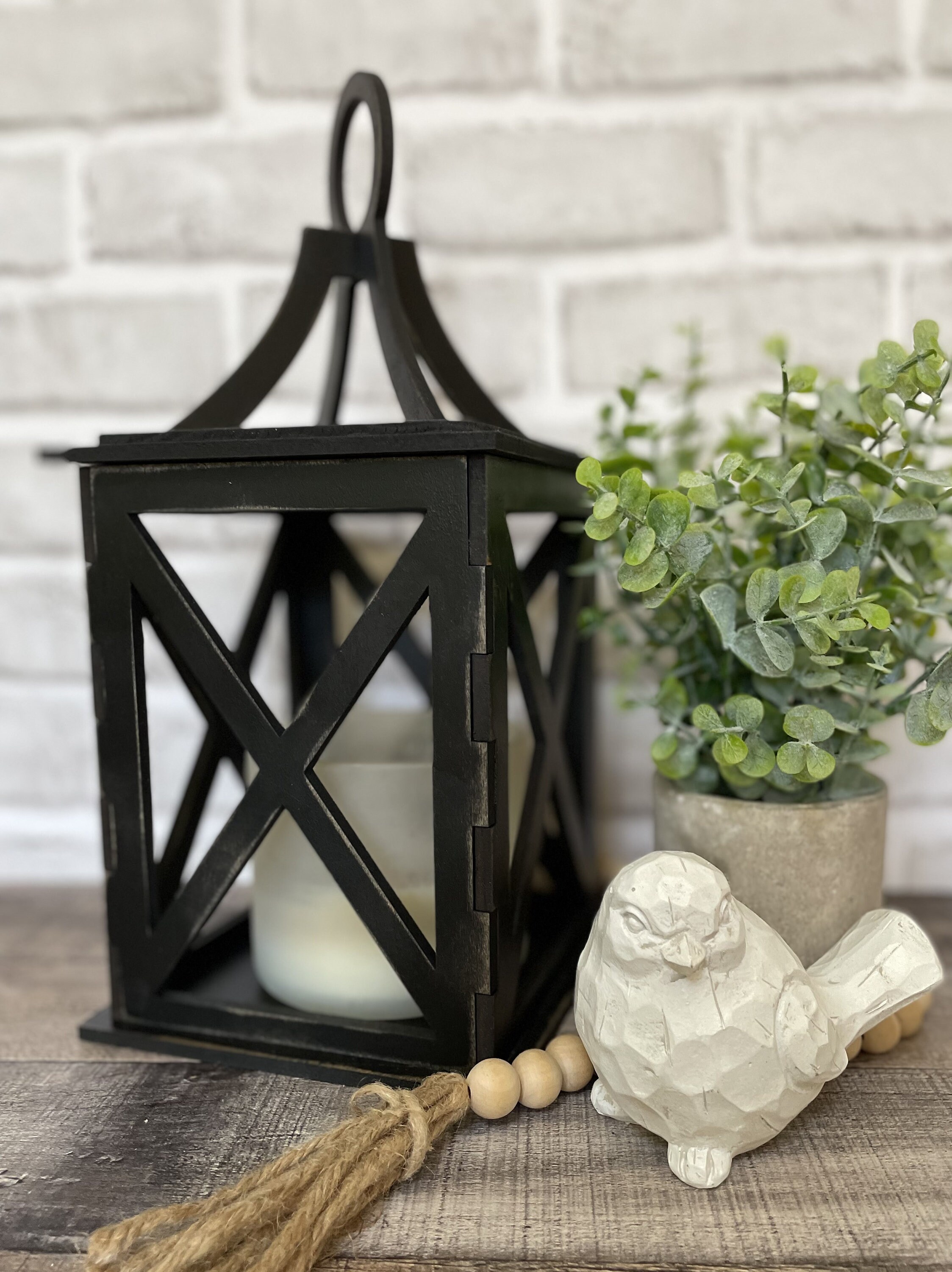 Xfarmhouse Lantern Rustic Farmhouse Lantern Faux Candle Etsy