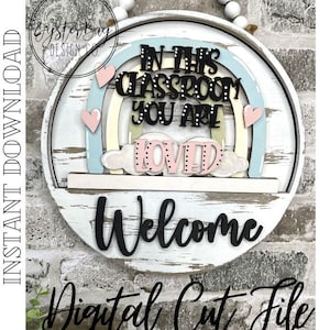 Add-On Insert for 10.50&quot; Interchangeable Door Hanger/Interior Sign, Classroom Interchangeable, Classroom Decor SVG **Digital File only