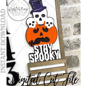 Add on for Interchangeable Address Plaque SVG, Skelton Halloween, Halloween Interchangeable Plaque, Spooky Skelton SVG **Digital File only
