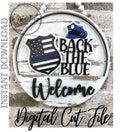 Add-On Insert for 10.50" Interchangeable Door Hanger/Interior Sign, Police, Back the Blue, Police Sign SVG ***Digital File only