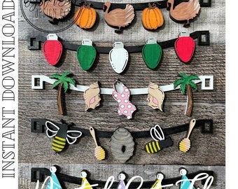 Interchangeable Wagon Banner Inserts SVG - Seasonal & Birthday (digital ...