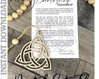 Our Everlasting Friendship - Celtic Knot Ornament, Friendship Gift, Car Charm, Sisterhood Gift, Story Ornaments***Digital File Only