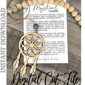 The Mystical Charm Dreamcatcher Ornament, Dreamcatcher Ornament, Dreamcatcher Gift, Car Charm, Story Ornaments ***Digital File Only