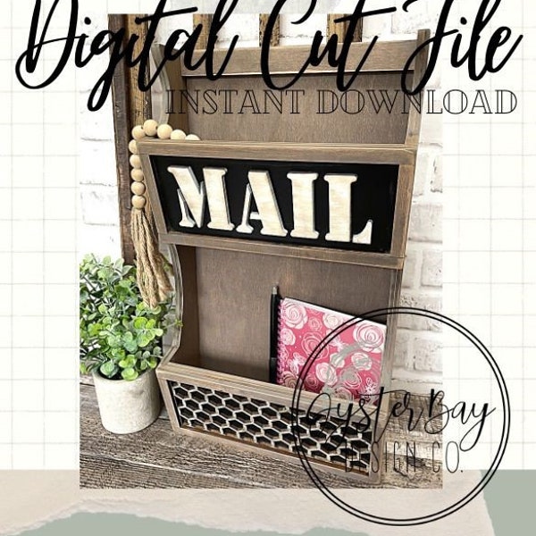 Hanging Mail Station, Rustic Farmhouse Mail Holder, Kitchen Mail station, Rustic Chicken Wire Mail Station SVG ***DIGITAL File Only