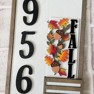 Add on for Interchangeable Address Plaque SVG, Interchangeable Address Plaque, Fall Leaves SVG, Digital File only