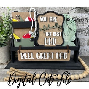 accent tray with fishing lure decoration Fishing Tiered Tray