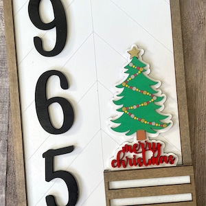 Add on for Interchangeable Address Plaque SVG, Interchangeable Address Plaque, Merry Christmas, Christmas Tree SVG, Digital File only