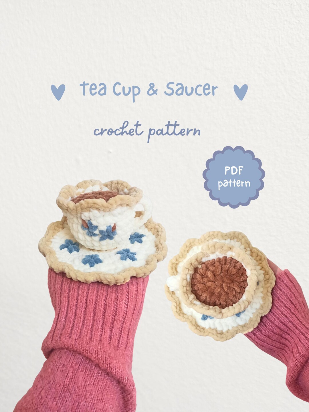Crochet Sauser Pattern Regency Tea Cup & Saucer Crochet Pattern PDF in English - Etsy