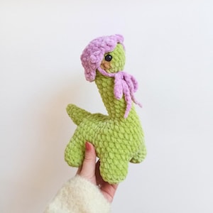 Blushing Diplodocus – Handmade Crochet Plushie