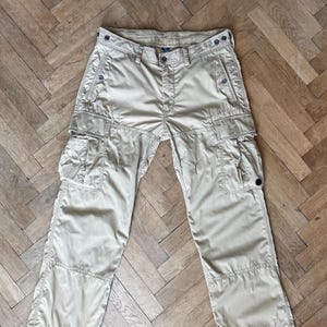 Vintage Polo Ralph Lauren Beige Military Multipocket Cargo Pants 33/30