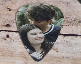 Custom Photo Guitar Pick, Personalized Metal UV Print Gift